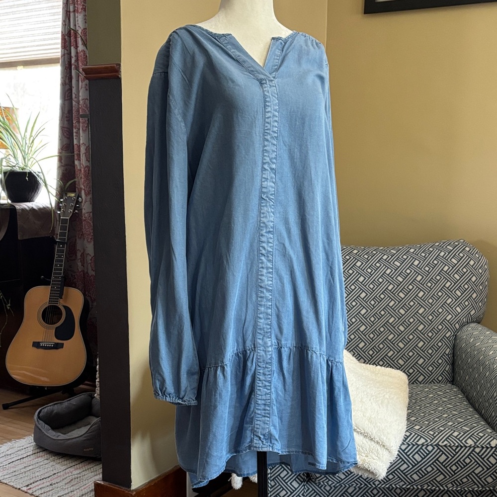 BUFFALO (David Bitton) V-Neck Women's Denim Dress, NWT
